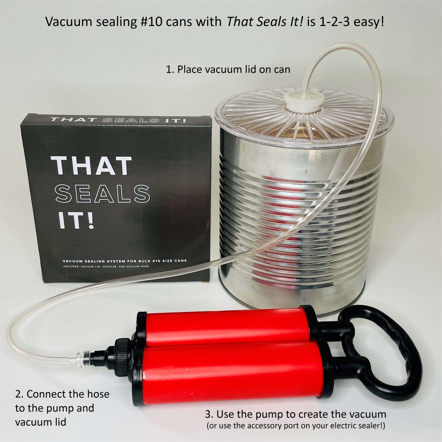 Vacuum Lid For #10 Can - 5 Pack